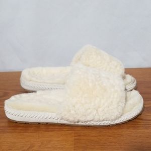 LL Bean Shearling Slides Slippers